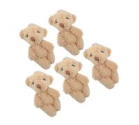 PERSELOSO 5pcs Soft Plush Mini Bears Tiny Stuffed Animals for Dollhouse Party Favors Home Decor