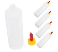 PERSELOSO 5Sets Durable Plastic Lamb Milk Bottle for Calves Pigs Goats Bite Feeding System for Young Livestock Safe Practical Nursing