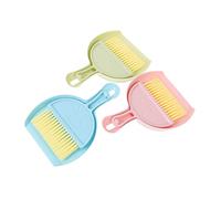 PERSELOSO 6-Piece Mini Broom and Dustpan Set for Hamster and Guinea Pig Cages Portable Cleaning Kit Brushes for Small Animal Supplies