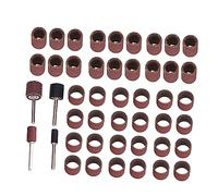 PERSELOSO 64pcs Pet Nail Grinding Sandpaper Rings Set 3.17mm Rod Compatible Includes 10 Large 10 Small Sanding Discs for Polishing Pet Nails