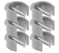 PERSELOSO 6pcs C-Shaped Buckle Clips for Walking Canes and Folding Crutches, Abs Steel Material with Stable Connection and Universal Compatibility, Cane Attachment for Seniors