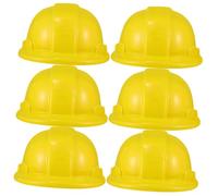 PERSELOSO 6Pcs Construction Hats Building Dress Up Hats for Parties Halloween Costumes Role Play Lightweight Plastic for Boys