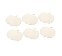 PERSELOSO 6Pcs DIY Wooden Pumpkin Cutouts for Unfinished Blank Wood Craft Slices Halloween Painting Boards Suitable for Watercolor Gouache Creative Art Supplies