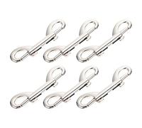 PERSELOSO 6Pcs Durable Dog Leash Buckle Clips Wear Resistant Double Ended Snap Hooks Zinc Alloy for Ropes Pet Leashes and Bag Straps Smooth Spring Loaded Opening