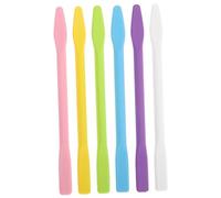 PERSELOSO 6pcs Facial Mask Stirring Sticks Silicone Stirrers for Skincare Makeup Epoxy Craft Paint Comfortable to Hold Non-sticky
