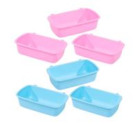 PERSELOSO 6Pcs Hanging Rat Feeding Bowls for Hamsters Sturdy and Hygienic Pet Food Bowls Smooth Surface Prevent Spills for Small Animals