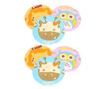 PERSELOSO 6pcs Kids Animal Shower Caps Waterproof Bath Hats for Toddlers Cute Elastic Reusable Bathing Caps in Pink Owl Blue Giraffe Orange Lion Designs