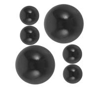 PERSELOSO 6pcs Pinball Machine Balls Interactive Game Components for Easy Replacement Pinball Machines Black Plastic Design for Long Term Fun