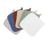 PERSELOSO 6pcs Soft Cotton Muslin Burp Cloths for Newborns Ultra-Absorbent Wiping Towels for Feeding and Drool Management Gentle Skin