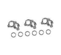 PERSELOSO 6Pcs U Shaped Stainless Steel Parrot Foot Rings for Training and Outdoor Use Durable Bird Foot Chains for Macaws and Cockatiels Safe and Comfortable Bird Supplies