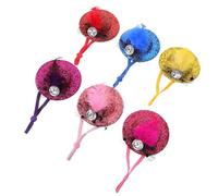 PERSELOSO 6pcs Wear-resistant Cloth Chicken Hats for Pets and Parrots, Mini Safe and Comfortable Hen Accessories, for Birthdays and Holding Parties