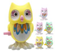 PERSELOSO 6pcs Wind Up Owl for Fun Cartoon Clockwork Playthings Energy Saving Design for Parties and Room Decor Random Color Assortment Random Color