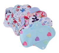 PERSELOSO 7pcs Flo Sanitary Pads Reusable Panty Liners Microfiber Menstrual Pad Set Comfortable Washable Panty Liners Inco Alternative