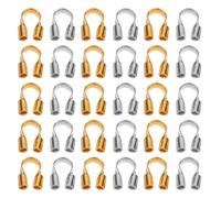 PERSELOSO 800pcs U Shape Wire Guard Connectors for Jewelry Making Copper Crimp Beads for Bracelet Cord Protection Neat Thread Endings Accurate Positioning for DIY Necklace and Earring