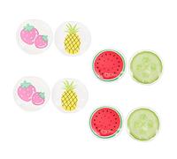 PERSELOSO 8pcs Cooling Pvc Ice Eye Masks Set Fruit Patterns Reusable Cold Compress Gel Pads for Eye Swelling Relief and Travel Adjustable Stylish Sleep and Outdoor Cover for Office and Home