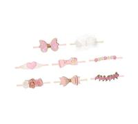 PERSELOSO 8Pcs Flower Bow Headband for Newborns Soft Elastic Hair Accessories for Birthdays Showers and Family Photos
