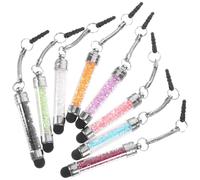 PERSELOSO 8pcs Universal Luxury Stylus Pens for Touch Screens with Domed Tip and Mini Design, Metal and Plastic Material, Suitable for Phones and Smartphones, Featuring Built-in Random Color