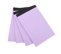 PERSELOSO A5 Tearable Legal Notepads 4Pcs Wide Ruled Smooth Writing Small Notepads for Office Use with Purple Paper