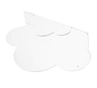 PERSELOSO Acrylic No-punch Bathroom Storage Rack Cloud Shape Wall Mounted Shelf Multi-purpose Organizer Holds Toothbrushes Cups Toothpaste Small Items for Bathroom Home