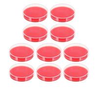 PERSELOSO Agar Growth Medium 10pcs Growth Medium Petri Plate PE Red Pre Poured for Industrial Applications