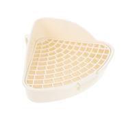 PERSELOSO Anti-fall Rabbit Litter Box for Guinea Pig and Rabbit, Pp Material Two-layer Plastic Structure and Easy to Clean Mesh Design, Suitable for Small Animals Pet Toilet Corner Tray