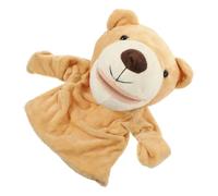 PERSELOSO Bear Hand Puppet Plush Interactive Cartoon Animal Puppet for Educational Storytelling Role Play for Early Learning and Family Fun