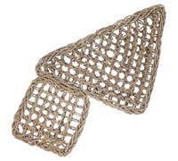 PERSELOSO Bearded Dragon Hammock Woven Seagrass Pet Mat Hanging Lizard Bed Reptile Cage Accessory for Small Animals