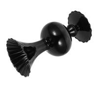 PERSELOSO Black Glass Flower Display Vase Suitable for Silk or Dried Flowers with Minimalist Contemporary Design, Versatile Decorative Glass Vase for Dining Room and Living Room