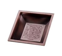 PERSELOSO Brown Alloy Incense Holder Plate with Anti-aging Feature, Fireproof Bowl for Sacrificial Fire and Religious Ceremonies, Traditional Worship Dish Suitable for Family Sacrifices