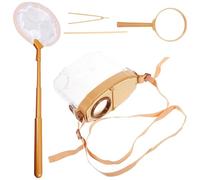 PERSELOSO Bug Catcher Set with Magnifier Box and Telescopic Net Outdoor Science Educational Kit for Nature Exploration Observation Tool for Boys Study Insects and Flowers