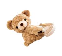 PERSELOSO Cartoon Bear Shaped Shoulder Bag Cross Body Bag for Plush Material Lovely Style Smooth Sewing Stitching Convenient to Carry for Day Trip and Working