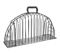 PERSELOSO Cat Grooming Cage with Handle Scratch-resistant Black Metal Small Size for Cats to 4lbs Pet Bathing Shower Mesh Cage Nail Trimming Enclosure for Indoor Use