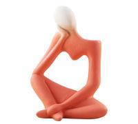 PERSELOSO Ceramics Thinker Flower Vase Fine Surface Treatment, Lightweight Abstract Thinker Shaped Pot for Living Room or Bookshelves, Unique Home Décor Ornament for Family and Friends