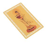 PERSELOSO Chinese Style Amulet Assorted Color Lightweight Aluminum Alloy Religious Amulet Card Delicate Kwan Yin Luck Enhancement Card for Pockets and Account Books