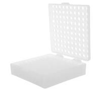 PERSELOSO Chromatography Sample Bottle Cleaning Holder with 100 Wells Plastic Lab Vial Rack for 1.5ml Autosampler Vials Fast Drying and Easy Organisation for Laboratory Use