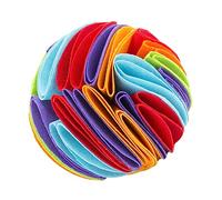 PERSELOSO Colorful Dog Sniff Interactive Chewing Slow Feeder Ball for Dogs Engaging Pet Grinding with Food Holder Durable Teeth Cleaning Design for Indoor Garden Play