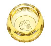 PERSELOSO Cornucopia Ornament Yellow Crystal Home Adornment Micro Landscaping Decor Desktop Artware Festival Present for Living Office