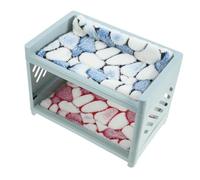 PERSELOSO Cozy Detachable Pet Hamster Bed with Blanket Small Animal Hideout Nest for Guinea Pigs Rabbits Hedgehogs Warm Fleece Bedding for Cage Accessory Comfortable Resting Random Color