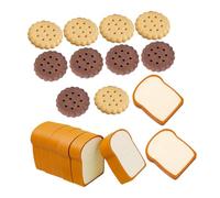 PERSELOSO Creative Food-Shaped Erasers for Classroom Rewards and Party Favors Cute Toast and Biscuit Design Versatile Pencil Erasers for School Office and Decorative Use Fun Learning