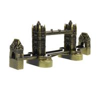 PERSELOSO Creative London Tower Bridge Model Zinc Alloy Architectural Metal Bridge Ornament with European Style, Easy to Clean, for Office Decor and Photography Props
