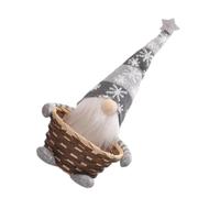 PERSELOSO Creative Organizer Gnome Christmas Basket Party Storage for Candy and Use, Non-Woven Knitted Material Adorable Holiday Decor for Fruits and Candies for Store and Home
