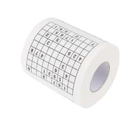 PERSELOSO Creative Special Printed to Roll from Toilet Sudoku Made Paper Wood Pulp, Comfortable Use White Tissue Novelty Gift with Picture Design for Shop and Restaurant