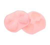 PERSELOSO Cupcake Baking Pan with 4 Cavity Heart Shape Silicone 2 Pcs Non-Stick Easy Release and Longer Service Life Bakeware for Oven for Home Baking