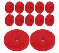 PERSELOSO Cymbal Felt Pads Felt Drum Cymbal Washers with Double Layer Design Red 12pcs Stable Support and Anti-vibration Features for Musical Instrument Accessories and Drum Dampening