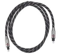 PERSELOSO Digital Audio Cable Optical Audio Cable Stable Signal Transmission Plug and Play Design Connecting Tvs and Speakers Black Zinc Alloy Pvc Cotton Mesh