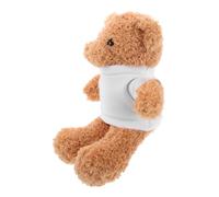 PERSELOSO DIY Plush Bear with Blank T Shirt for Creative Designs Soft Stuffed Animal for Showers Birthdays Holidays and Special Occasions for All Ages