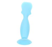 PERSELOSO Dog Wrinkle Cream Spatula Applicator Flexible Silicone Tear Stain Paste Brush with Suction Cup for Pet Grooming and Skincare