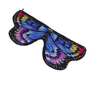 PERSELOSO Double-sided Butterfly Wings Cape with Colorful Butterfly Print Fairy Wings for Lightweight Breathable Halloween Costume Accessory Comfortable Fit for Dress-up Parties and