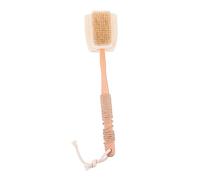 PERSELOSO Double Sided Loofah Bath Body Brush with Extended Handle for Back and Feet Cleaning Material and Air Dry Hanging Design for Bathroom Use