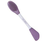 PERSELOSO Dual Double Head Silicone Facial Brush Reusable Wash Brush Safe for Skin Types Plastic Applicator Tool for Travel and Home Use